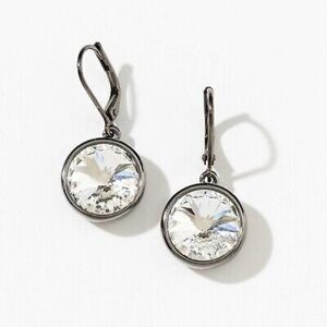 Touchstone Crystal by Swarovski Lulu Earrings, Gunmetal Crystal